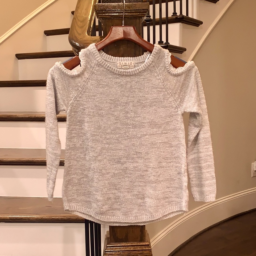 Girls’ Cold Shoulder Sweater